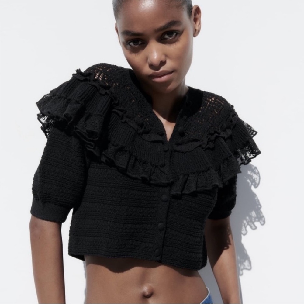 Zara lace knit top